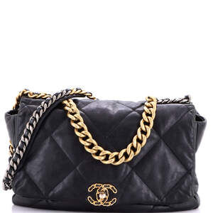 Chanel Maxi 19 Flap Bag Quilted Leather